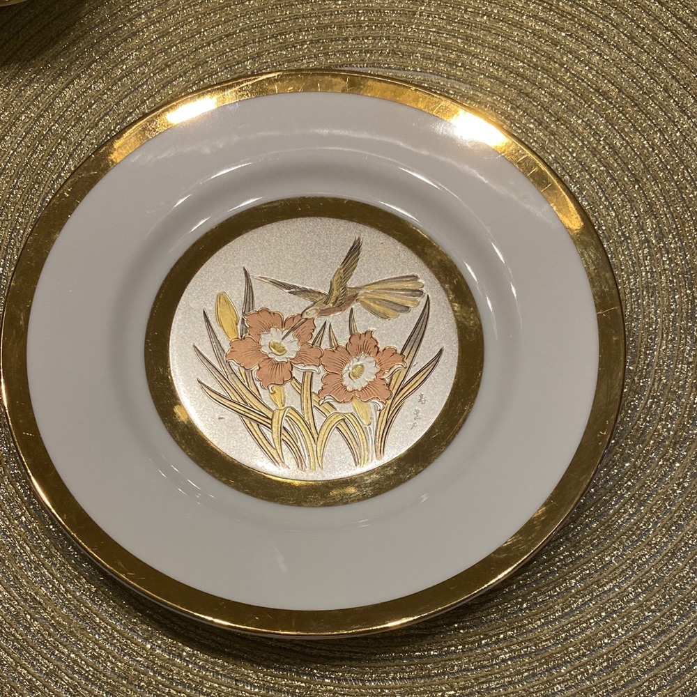 Keito Fine China Japan 24kt Gold Japanese Vintage Unique Porcelain Plate